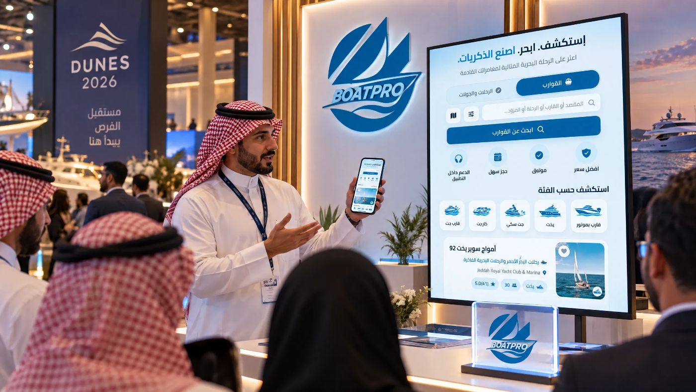 معرض DUNES 2026 في الرياض: مشاركة BoatPro وإطلاق التطبيق المرتقب