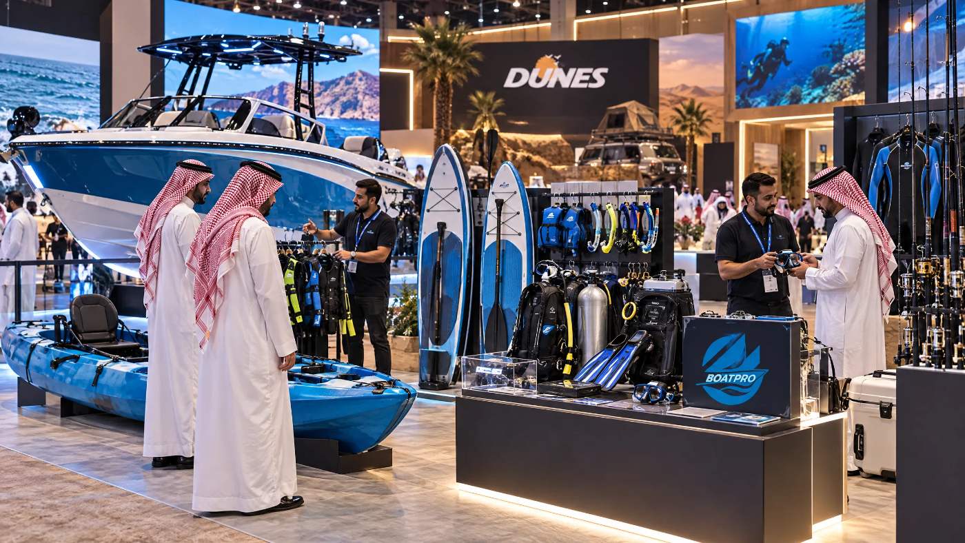 فئات معرض DUNES 2026 والأنشطة الخارجية والبحرية